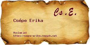 Csépe Erika névjegykártya