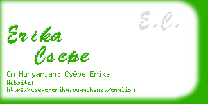 erika csepe business card